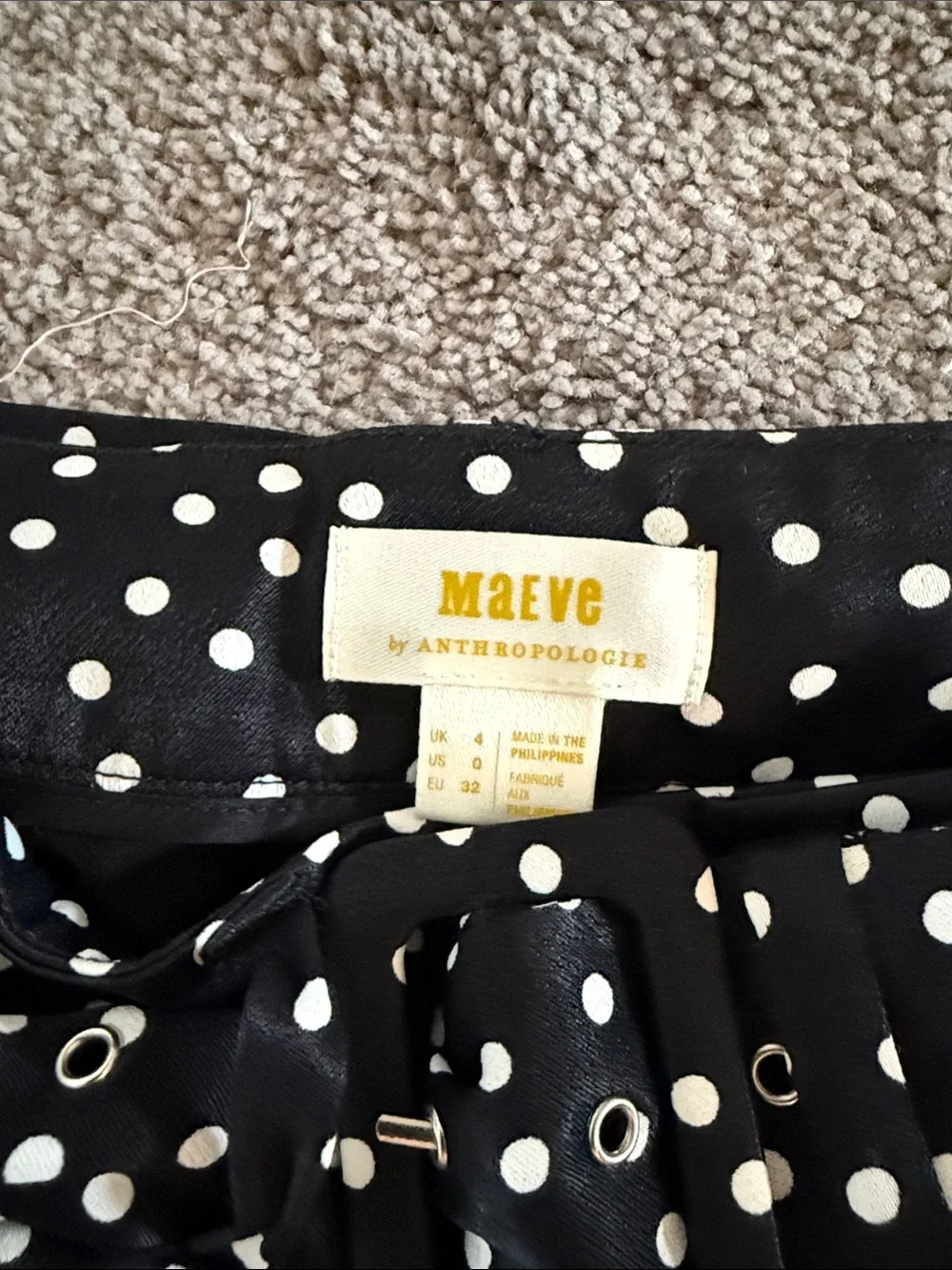 Maeve Black and White Polka Dot Jumpsuit
